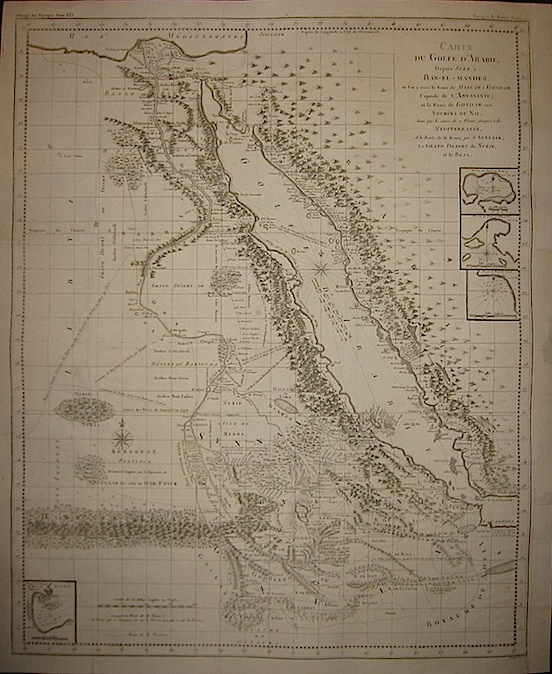 Bruce J. Carte du Golfe d'Arabie, depuis Suez à  Bab-el-Mandeb... 1805 Parigi 